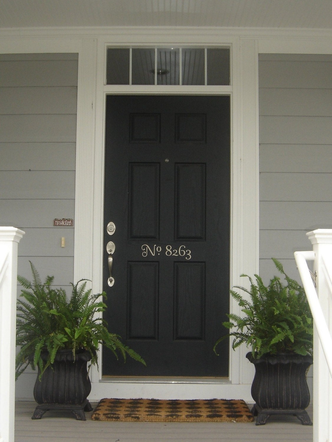 Front Door Entry Numbers Wall Vinyl Decal (E-002)