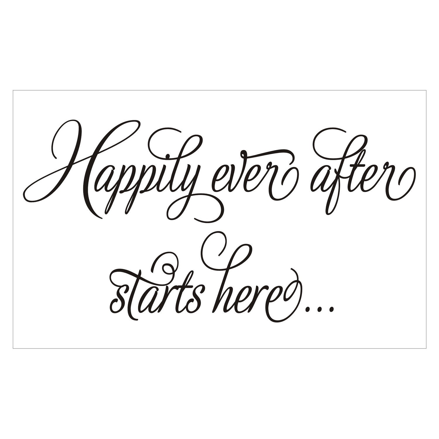 Happily Ever After Starts Here - custom wedding sign - photo prop
