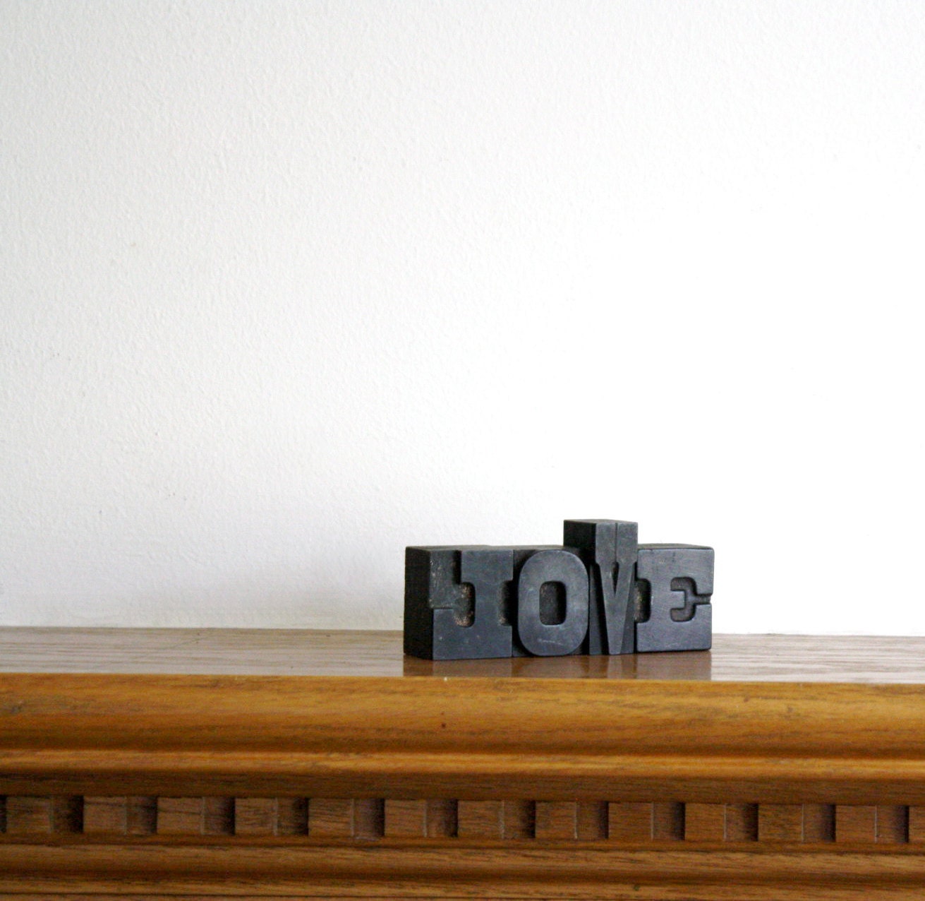 Antique Letterpress Type LOVE Home Decor Wedding Shower Engagement Anniversary Gift