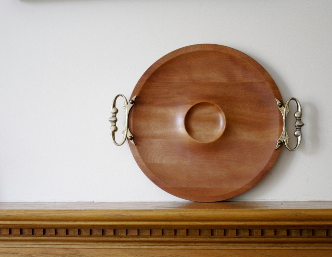 Vintage tray Mid Century Modern Rosewood Tray by Kromex