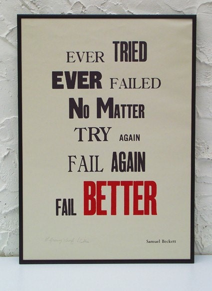 Beckett Letterpress Print poster