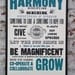 Letterpress Print - Harmony Manifesto