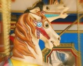 Carousel, vintage amusement park ride, carnival, horse, home decor wall art - 8 x 10 fine art print