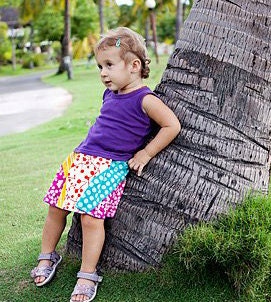 Free Spirit - Twirly Circle Skirt - With Imported Japanese Fabric - by bitty bambu