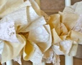 Tea Dyed Shabby Chic Fabric Garland