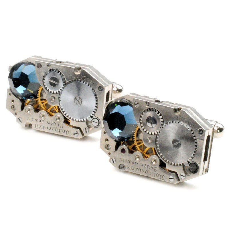 Steampunk Antique 1920's Waltham Watch Cuff Links