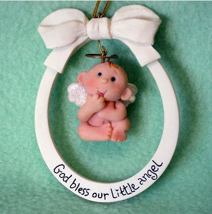 Baby Angel Christmas Ornament Personalized for Children and all Angel Lovers