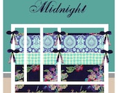 Baby Bedding in Midnight with bumper set , crib sheet and crib skirt   more colors to choose from