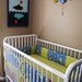 Baby BOY bedding in RETRO ROCKETS bumper set fitted crib sheet and crib skirt and extras