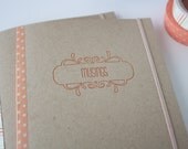 Mini Notebooks - Set of 2 (30 pages) - MUSINGS - Hand Stitched and Letterpress Printed