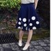 Sample SALE Flared Polka Dot Skirt Small