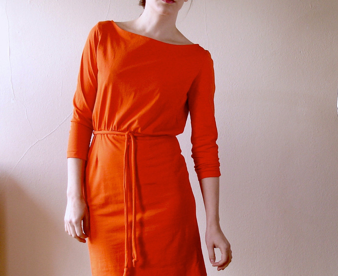 Boatneck Dress Medium Organic Cotton Knit