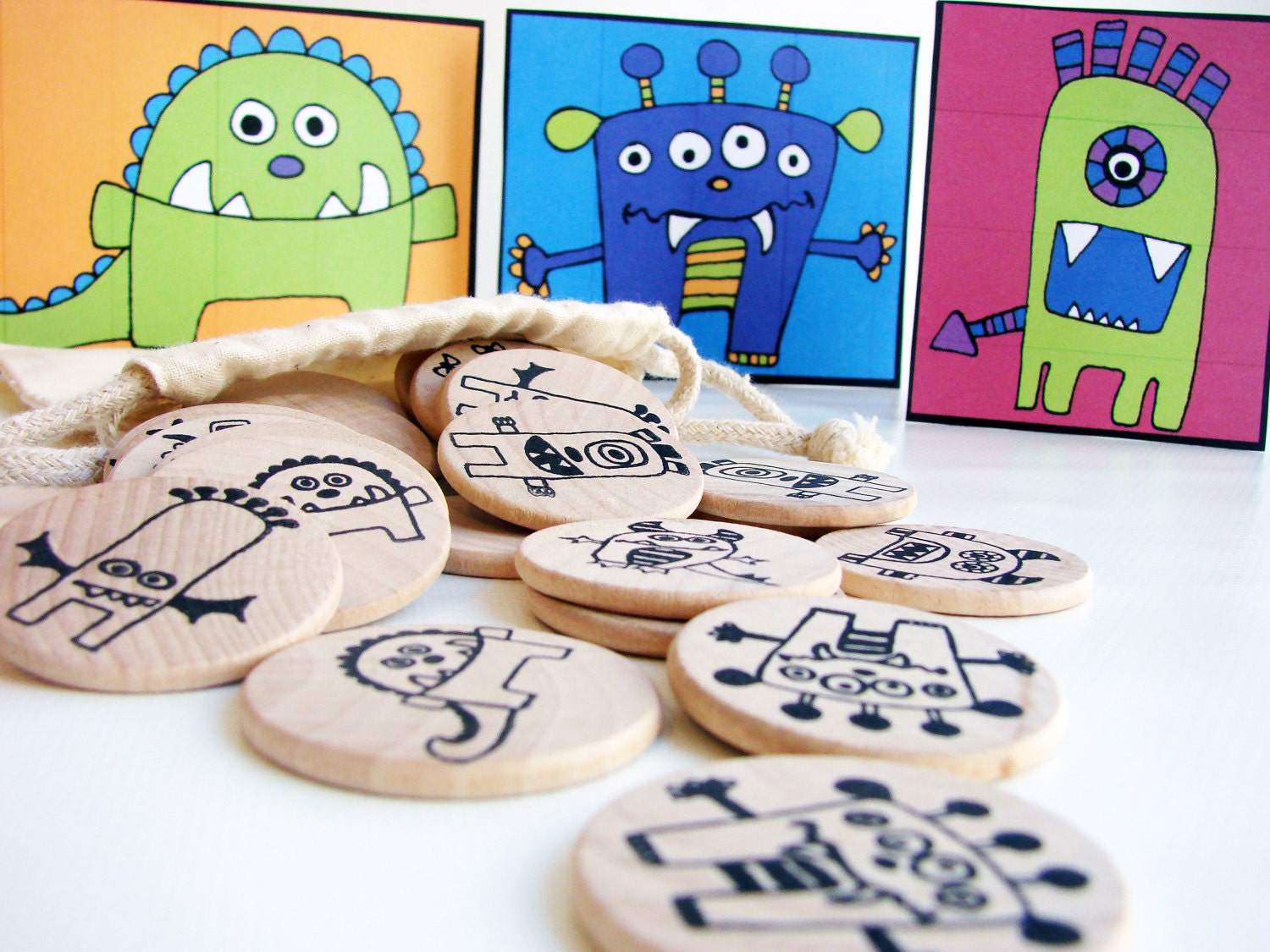 Make a Match - Monster Edition - A Montessori and Waldorf Inspired Matching and Memory Game