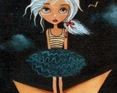 Girls Room Art, Children's Art, Girl Art Print, Art for Children, Poster, Art for Kids, Nautical, Cute - Sometimes A Sailor 8x10 Print