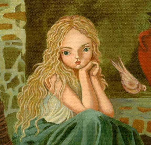 Children's Art, Girls Room Art, Fairytale Art, Poster, Girl Art Print, Girls Decor, Art for Girls, Art for Kids - Cinderella 8x10 Print