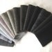Black, Brown, and Grey Tones Wool Fabric Bundle / Felted Number 2664D