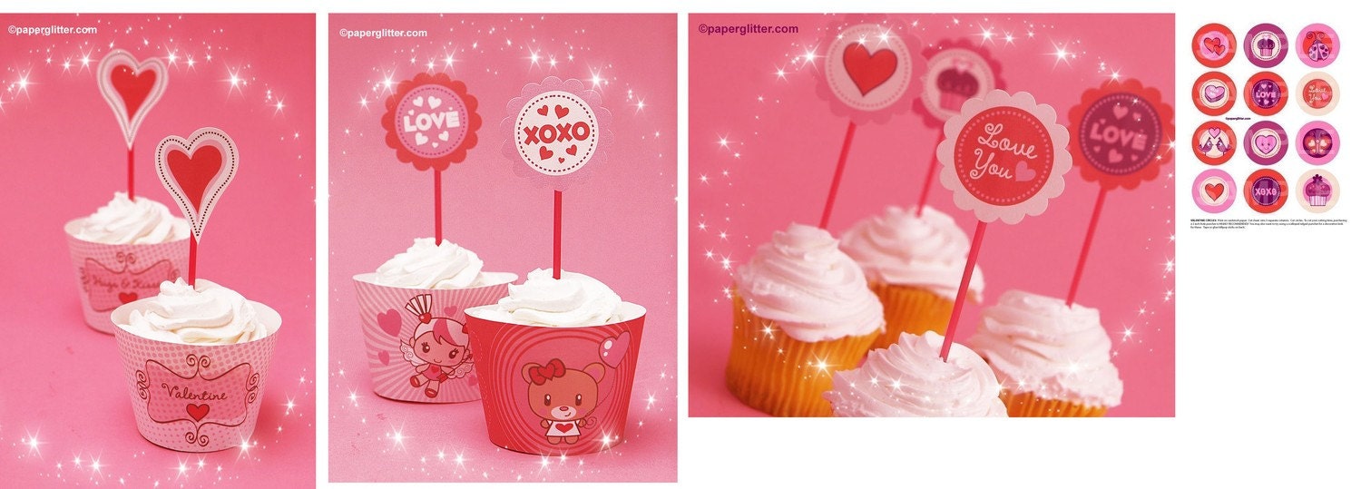 Valentine Party Kit -Printable PDF from the Sweetheart Collection 0089