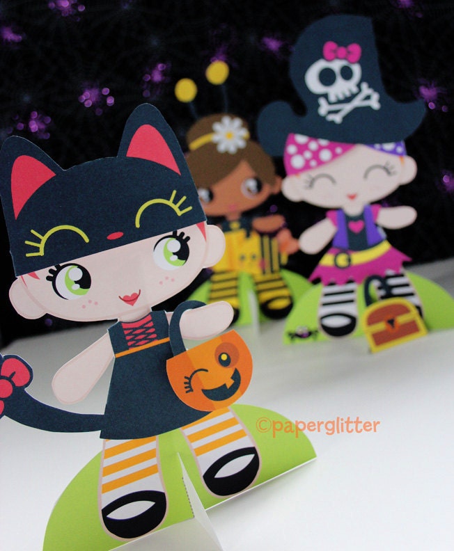 Paper Dolls Printables Halloween Kawaii Set PDF 0037