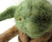 Yoda, Wooly Felted Yoda Character Made to Order