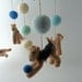 Baby Mobile, Felted Wool Dogs, Custom Dog Breeds, Terriers with Natural Driftwood, 4 Figures