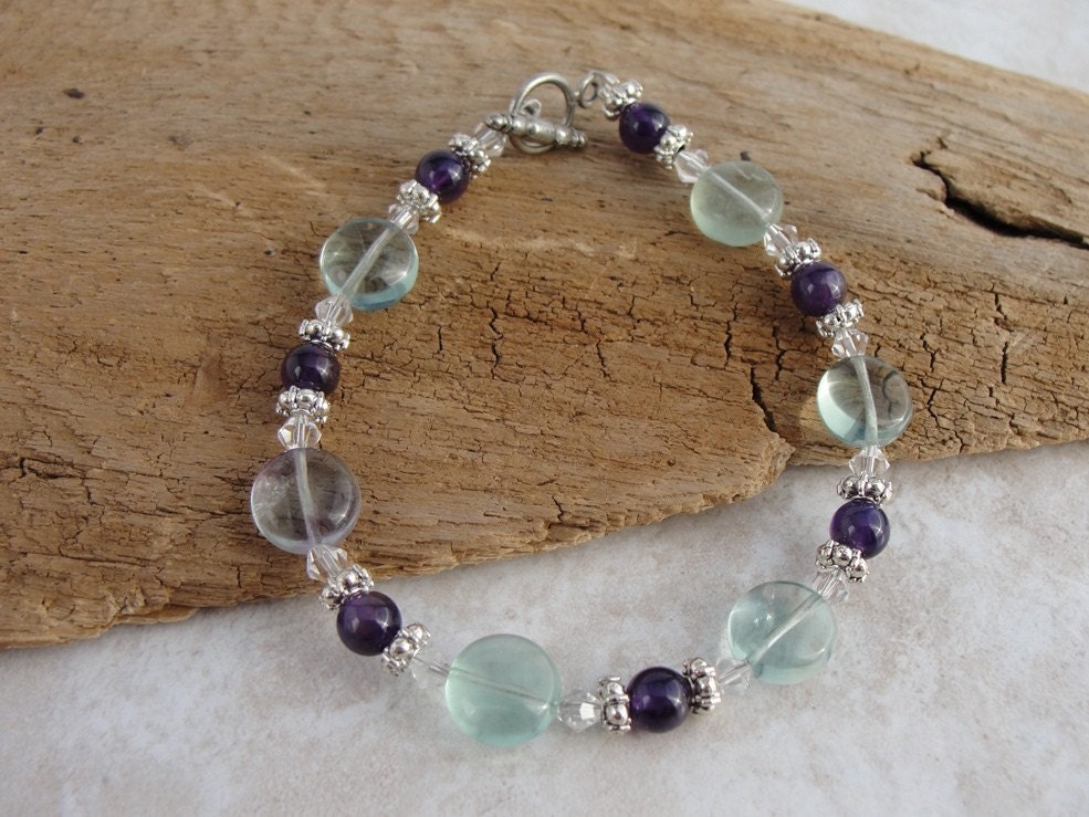 Beaded Gemstone Bracelet - FABULOUS FLUORITE