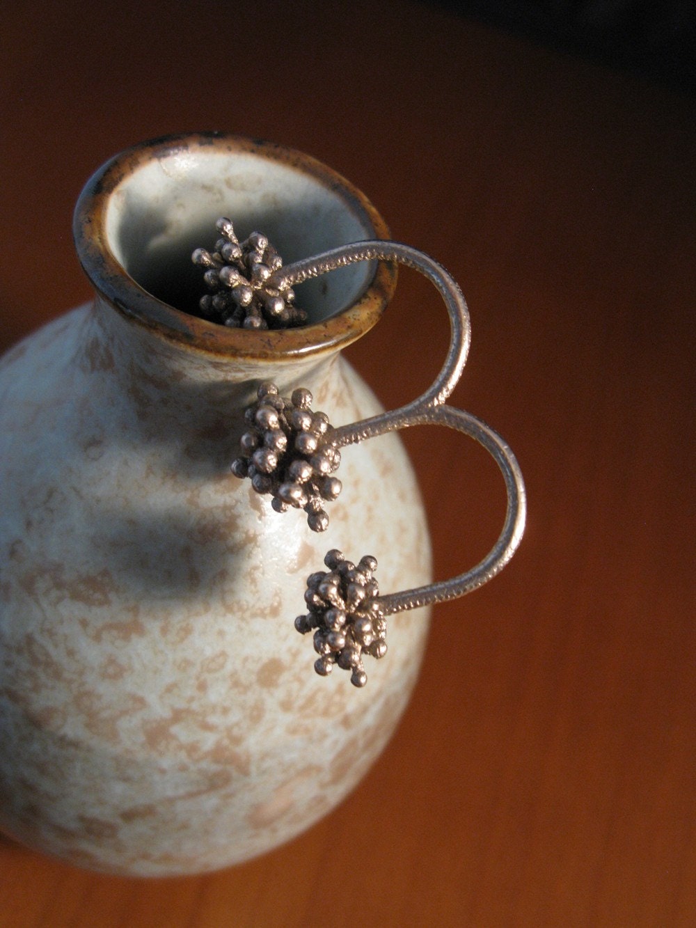 Triple Starburst 2-Finger Ring in Steel
