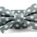 Grey Circles Dog Collar and Bow Tie Set - The Roger Sterling - Made to Order in Your Choice of Size