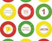 Barnyard Printable Cupcake Toppers/Thank you Tags - EIEIO