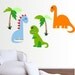Dinosaur wall decal set vinyl wall stickers