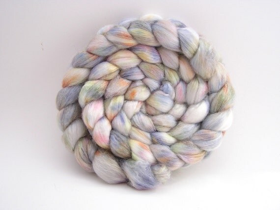 Merino/Bamboo 50/50 Hand Dyed Top for Handspinning - 4.0 oz - "Sea Glass"