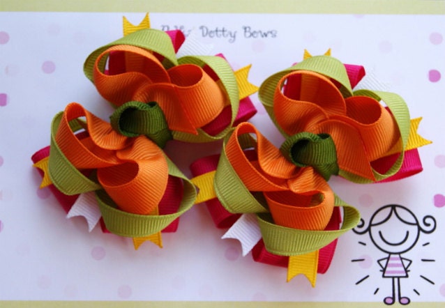 Gymboree Batik Summer M2M Mini Hair Bow Bows Set