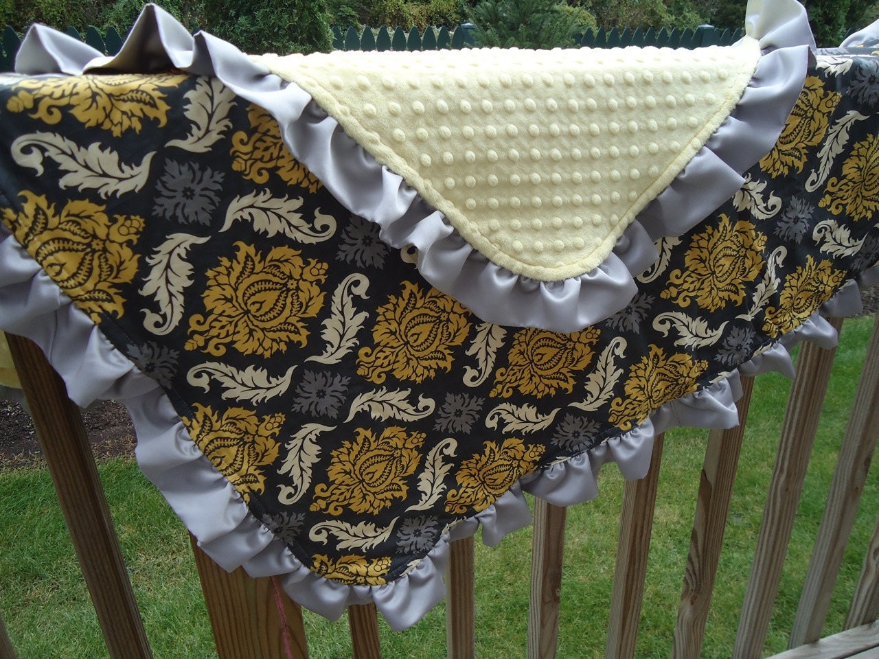 Custom Minky Blanket w Ruffles (30 x 36 inches)