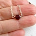RESERVED for Roxannela ---- Garnet Necklace , Sterling Silver , Small Hexgon , Simple Everyday Necklace , Geometric Jewelry