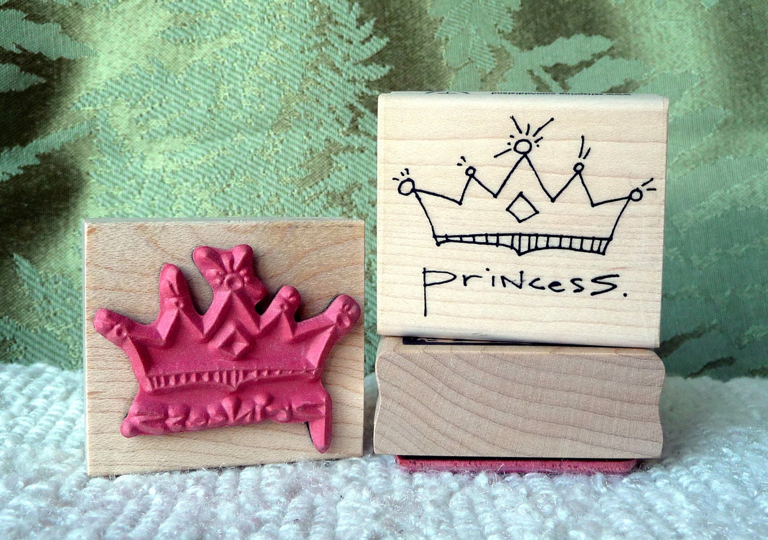 Princess Crown rubber stamp from oldislandstamps