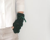 Deep Teal   Arm Warmer  Fingerless Gloves Mittens