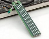 Recycled computer printed circuit board pendant with Swarovski crystal- ultimate geek chic