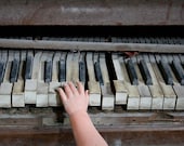 Creepy Piano Baby - 8x12 Fine Art Photography Print - abandoned decay urban piano doll Detroit surreal photograph - riotjane