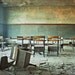 The Blue Room - 8x12 Fine Art Photography Print - abandoned school classroom urban decay Detroit Michigan