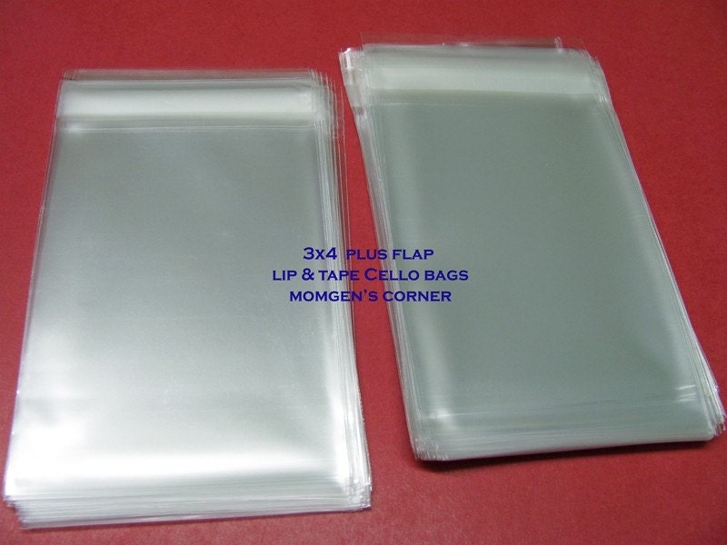 50 3x4 Clear Cello Bag