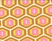 Amy Butler Honeycomb Fabric in Rust, Midwest Modern 2 collection, 1 yard
