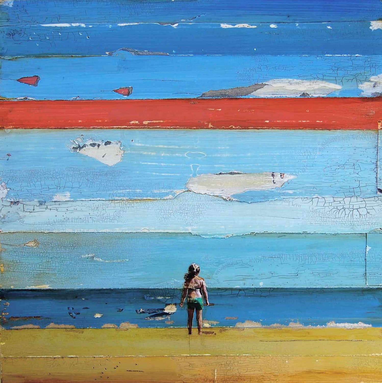 Beach Art -"Infinite Wonder" - Girl on beach- Fine Art Print 16x20