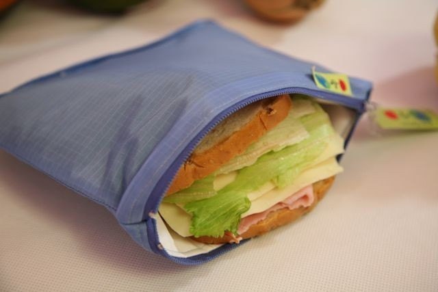 ZIp Insulated Sandwich bag ReUsable Eco friendly pIck your color