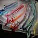 Giant WHITE rainbow ribbon set reusable produce bags