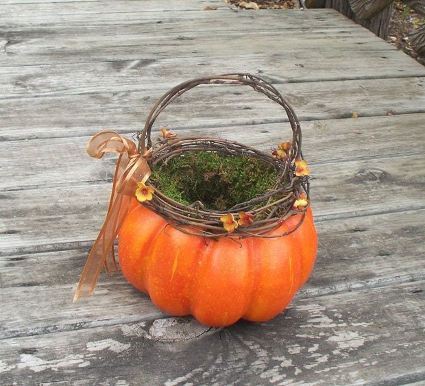 Orange Pumpkin Basket