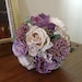 Bridal Bouquet - Lavender Garden Wedding Bouquet with Vintage Lace