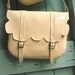 Cream Patent Leather Scallop Satchel FREE UK SHIPPING