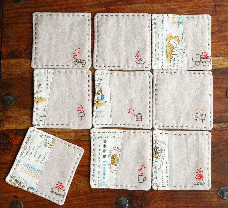 Life with Love Hand Embroidered Two-Coaster Set