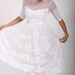 Short Cotton Wedding Dress with Lace Overlay - RESERVED