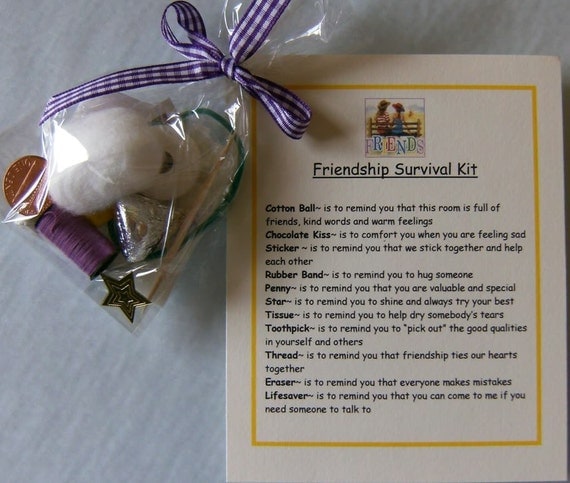 Friendship Survival Kit Cute gift for your by heart2homepromo