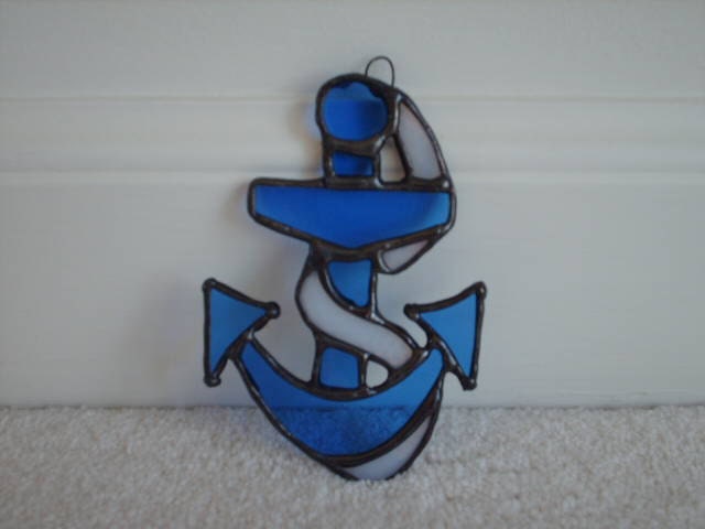 anchor stained glass